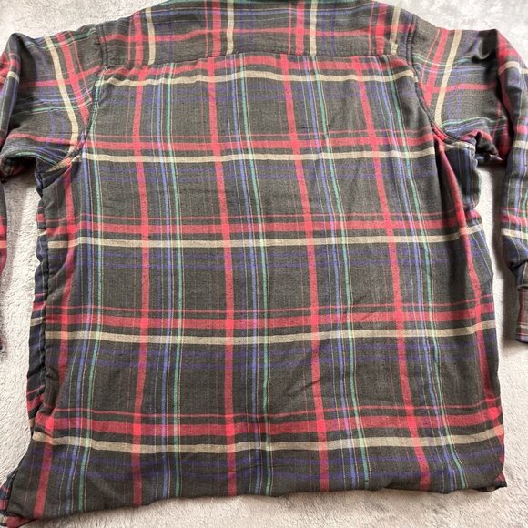 VTG Northern Spirit Mens Large Black Thermal Lined Flannel Button Up Shacket Y2K - Picture 10 of 11